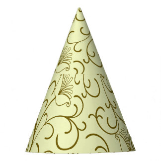 Bloemen Vintage: mooie achtergrond illustratie Feesthoedjes