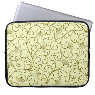 Bloemen Vintage: mooie achtergrond illustratie Laptop Sleeve