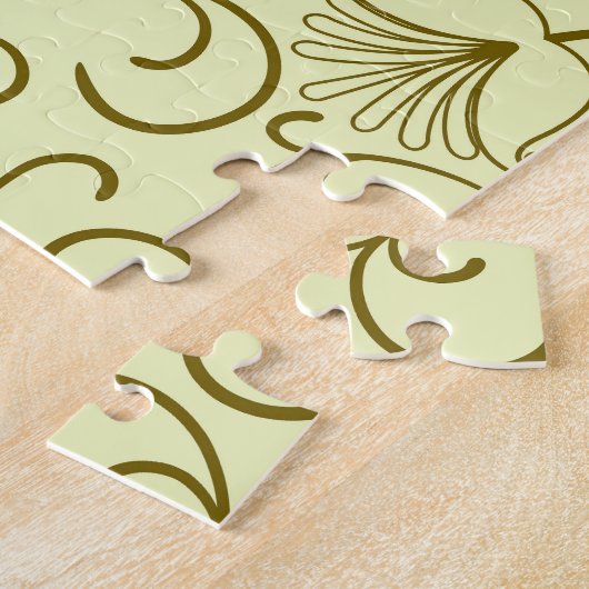 Bloemen Vintage: mooie achtergrond illustratie Legpuzzel (Zijkant)