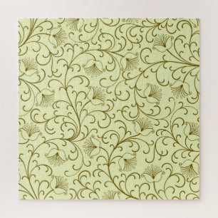 Bloemen Vintage: mooie achtergrond illustratie Legpuzzel