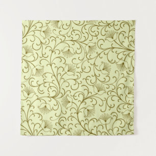 Bloemen Vintage: mooie achtergrond illustratie Wandkleed