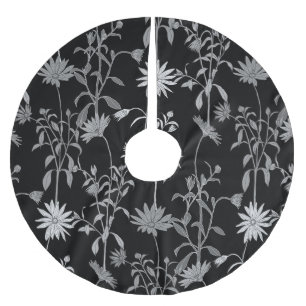 Bloemen vintage: naadloze uitnodigingsachtergrond. kerstboom rok