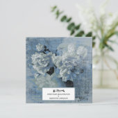 *~* Bloemen Vintage Pioenroos AR23 QR RSVP TROUWEN Kaart (Staand voorkant)