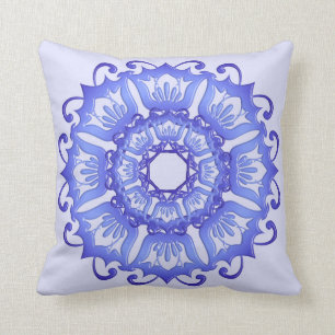 Bloemen violette mandala. kussen
