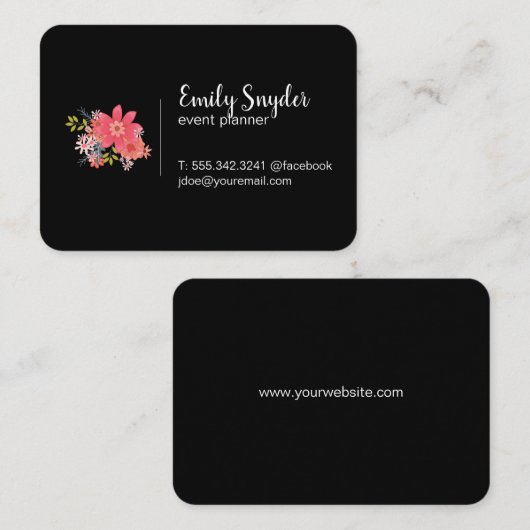 Bloemen Visitekaartje (Voorkant / Achterkant)