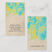 bloemen, visitekaartje (Voorkant / Achterkant)