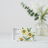 bloemen visitekaartje (Staand voorkant)