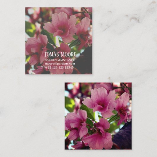 Bloemen Visitekaartjes (Voorkant / Achterkant)