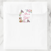  Bloemen Vlinder Baby shower Stickers (Tas)