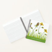 Bloemen Vlinder Bijentuin Weide Vierkant Notitieboek (Binnen)