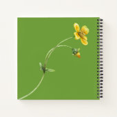 Bloemen Vlinder Bijentuin Weide Vierkant Notitieboek (Achterkant)