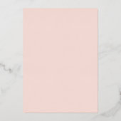 Bloemen Vlinder Blush Roze Goud Quinceanera Folie Uitnodiging (Achterkant)