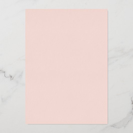 Bloemen Vlinder Blush Roze Goud Quinceanera Folie Uitnodiging (Achterkant)