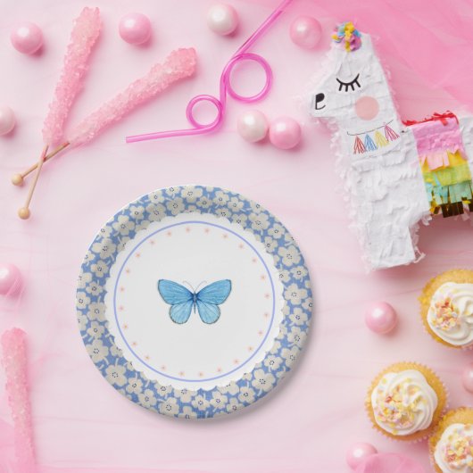 Bloemen Vlinder Bord Tea Party (Feest)