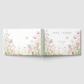 Bloemen vlinder bruiloft gastenboek (Volledig)