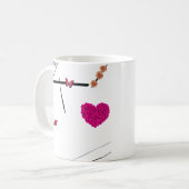 bloemen vlinder koffiemok (Voorkant links)