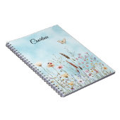 Bloemen Vlinder lieveheersbeestje Notitieboek (Rechterzijde)