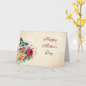 Bloemen & Vlinder Moederdag Kaart (Gele Bloem)