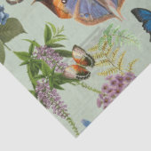  Bloemen Vlinder Munt Ephemera Decoupage Tissuepapier (Detail)