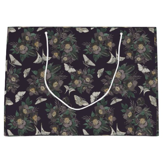 Bloemen vlinder patroon groot cadeauzakje (Voorkant)