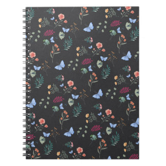 Bloemen & vlinderpatroon – Botanische tuin Notitieboek