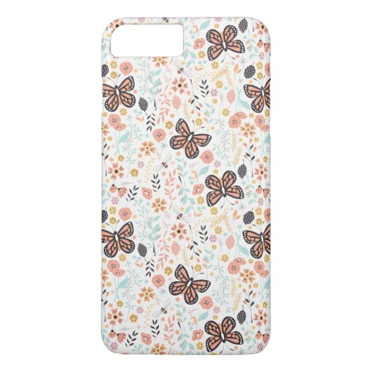 bloemen, vlinders en bijen Case-Mate iPhone case (Achterkant)