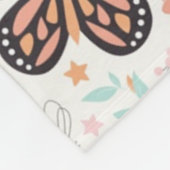 bloemen, vlinders en bijen fleece deken (Hoek)