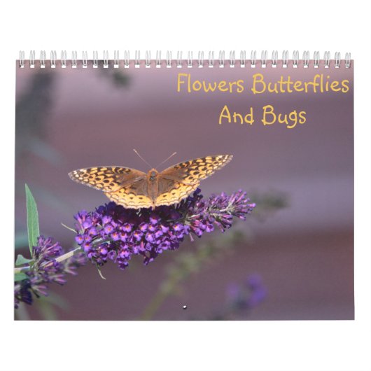 Bloemen, vlinders en bugs agenda kalender (Hoes)