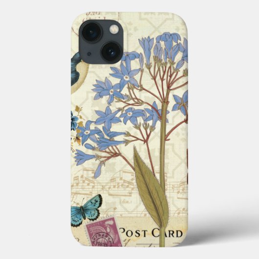 Bloemen, vlinders en collage van vogels Case-Mate iPhone case (Achterkant)