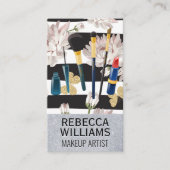 Bloemen Vlinders en Strepen | Make-upset Visitekaartje (Voorkant)