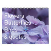 Bloemen, vlinders en vogels 12 maanden kalender (Hoes)