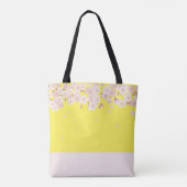 Bloemen & Vlinders: Geel Monogram - M Tote Bag (Achterkant)