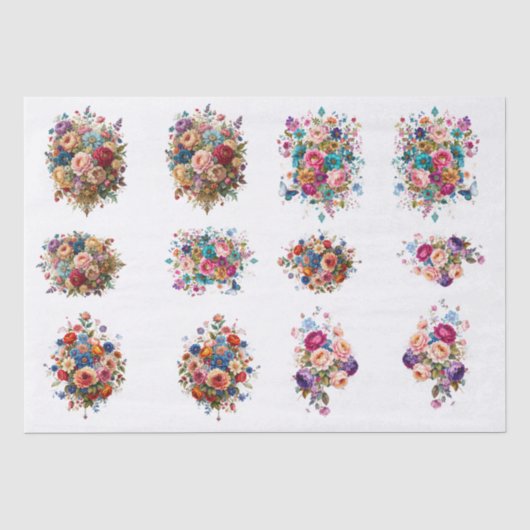 Bloemen & Vlinders Tissuepapier (Voorkant)