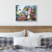Bloemen Vogel Fruit Stilleven Canvas Afdruk (Insitu (Slaapkamer))