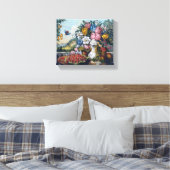 Bloemen Vogel Fruit Stilleven Canvas Afdruk (Insitu (Slaapkamer))