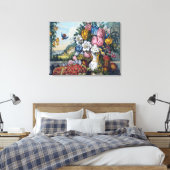 Bloemen Vogel Fruit Stilleven Canvas Afdruk (Insitu (Slaapkamer))