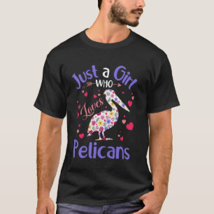 Bloemen Vogel Meisjes Vrouwen Gewoon Een Meisje Di T-shirt