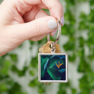 Bloemen   Vogel van het Paradijs Sleutelhanger