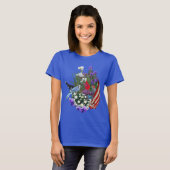 bloemen, vogels en vlag 2r T-Shirt (Voorkant volledig)
