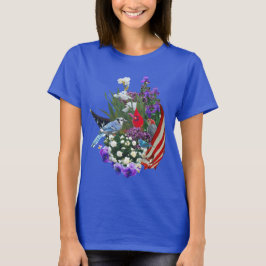 bloemen, vogels en vlag 2r T-Shirt