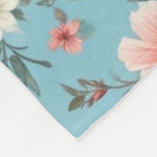 Bloemen Vogels en Vlinders Fleece Deken (Hoek)