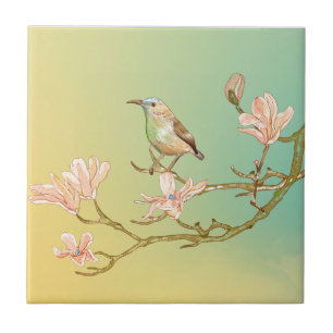  Bloemen & Vogels Home Decor Keramiek Tegeltje