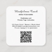 *~* Bloemen Volle Maan AP70 Etherische QR Vierkante Visitekaartje (Achterkant)