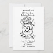 Bloemen voor 22e trouwdag kaart (Achterkant)