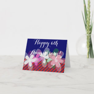 bloemen voor 6de huwelijksverjaardag kaart
