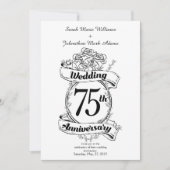 Bloemen voor 75e trouwdag kaart (Voorkant)