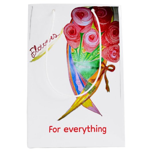 Bloemen voor alles Gift Bag Medium Cadeauzakje (Voorkant)