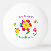 Bloemen voor Autisme Bewustzijn Pingpongbal (Achterkant)