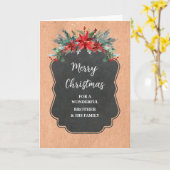 Bloemen voor Broer & Familie Prettig Kerstfeest Kaart (Gele Bloem)