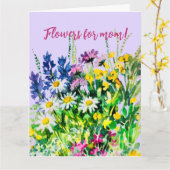 Bloemen voor de beste moeder! kaart (Gele Bloem)